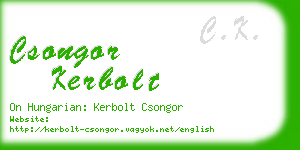 csongor kerbolt business card